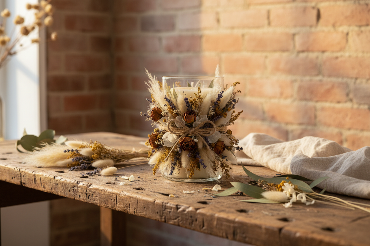 Candleholder close-up in atelier