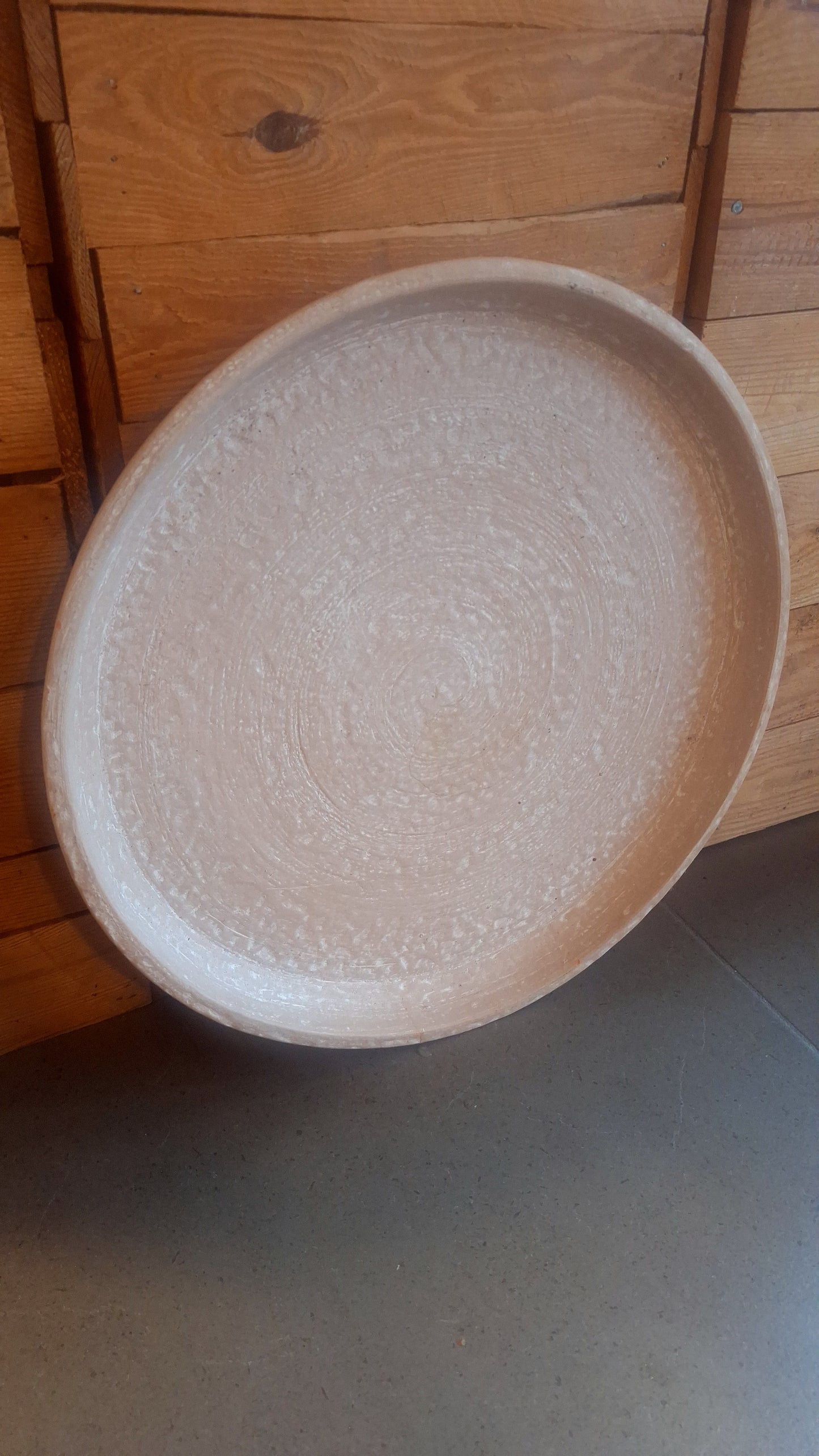 Schaal steen crème 40cm