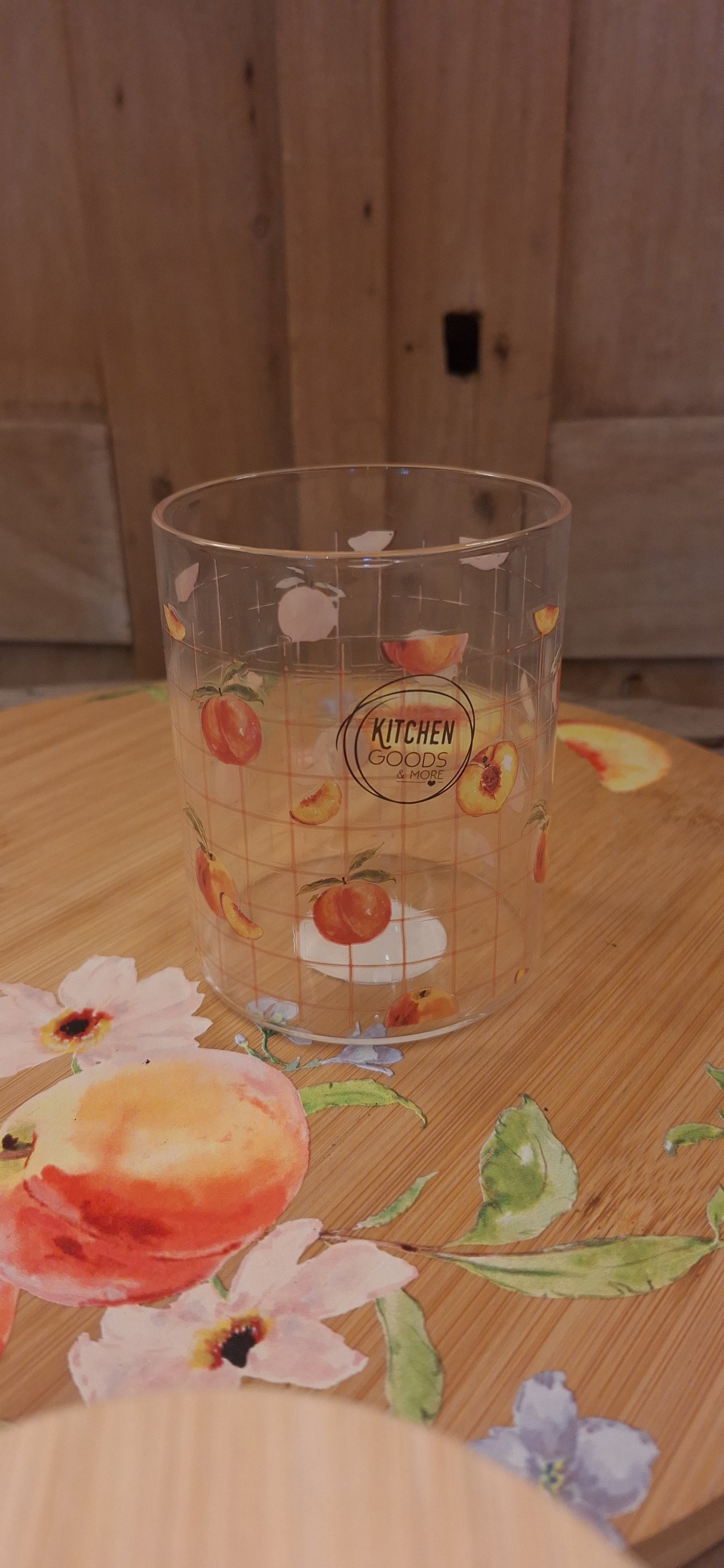 Glasses / tealight holder peaches per 2