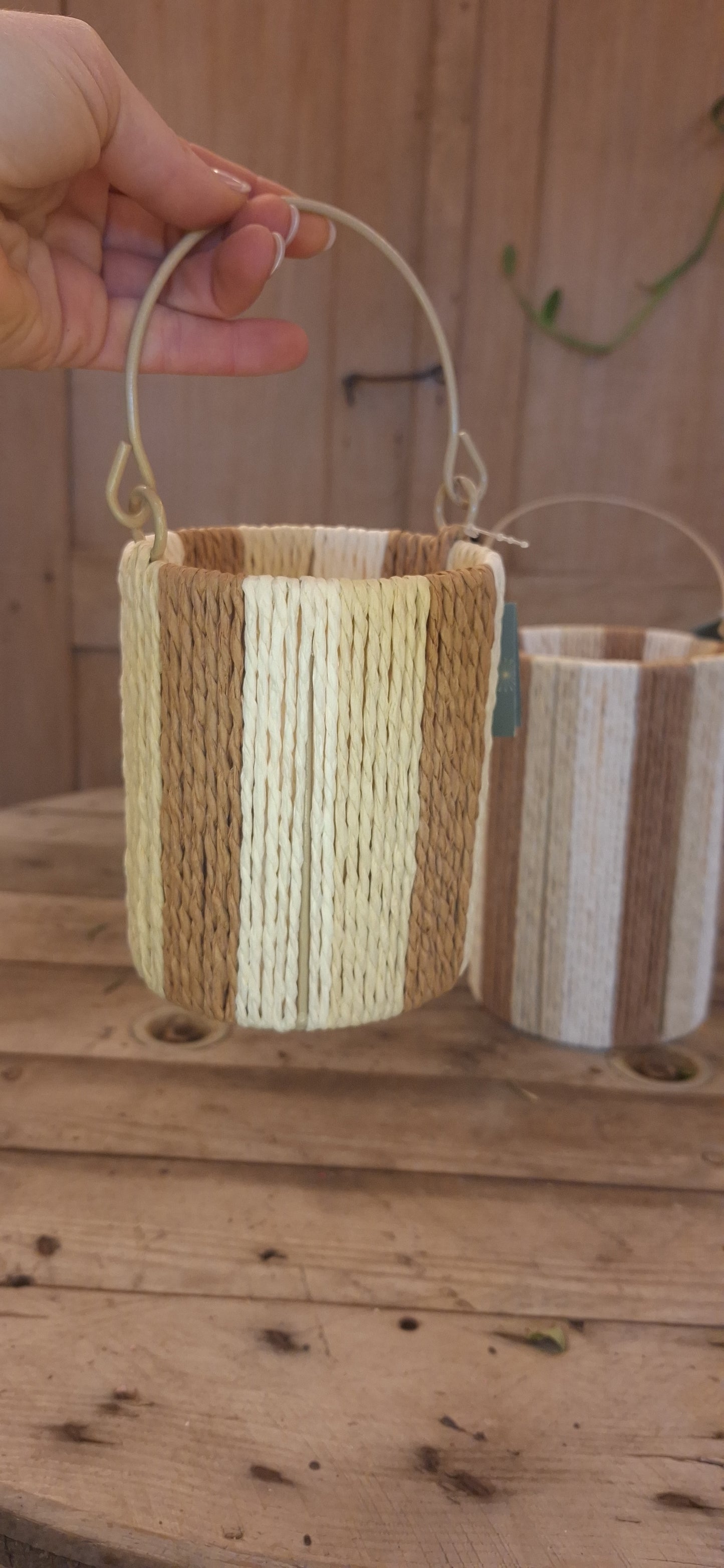 Windlicht brown M