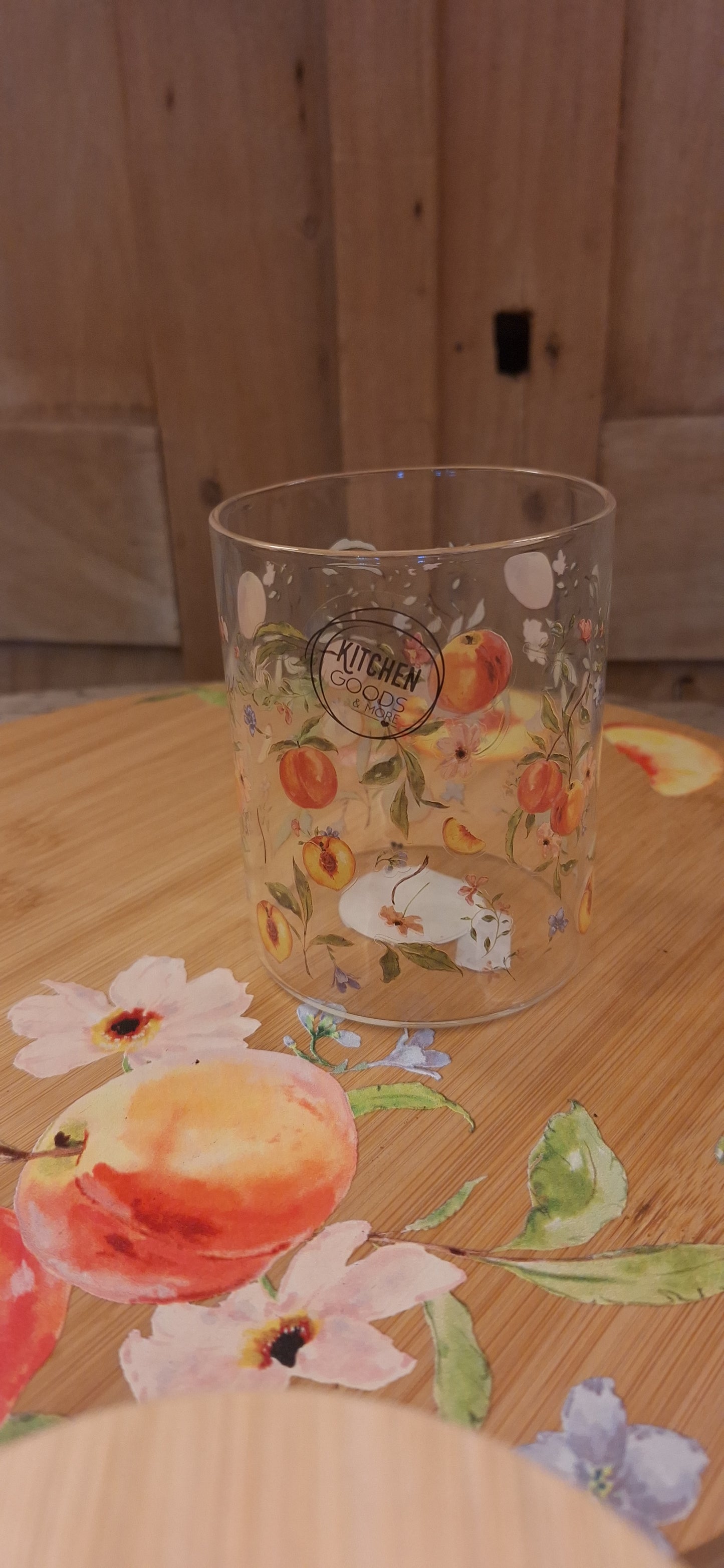 Glasses / tealight holder peaches per 2