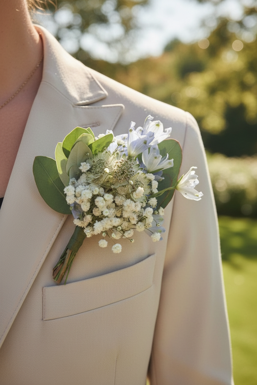 Corsage op herenkostuum