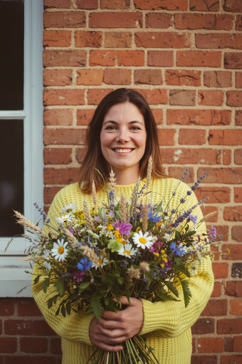Fiori reportage - Jennifer met boeket