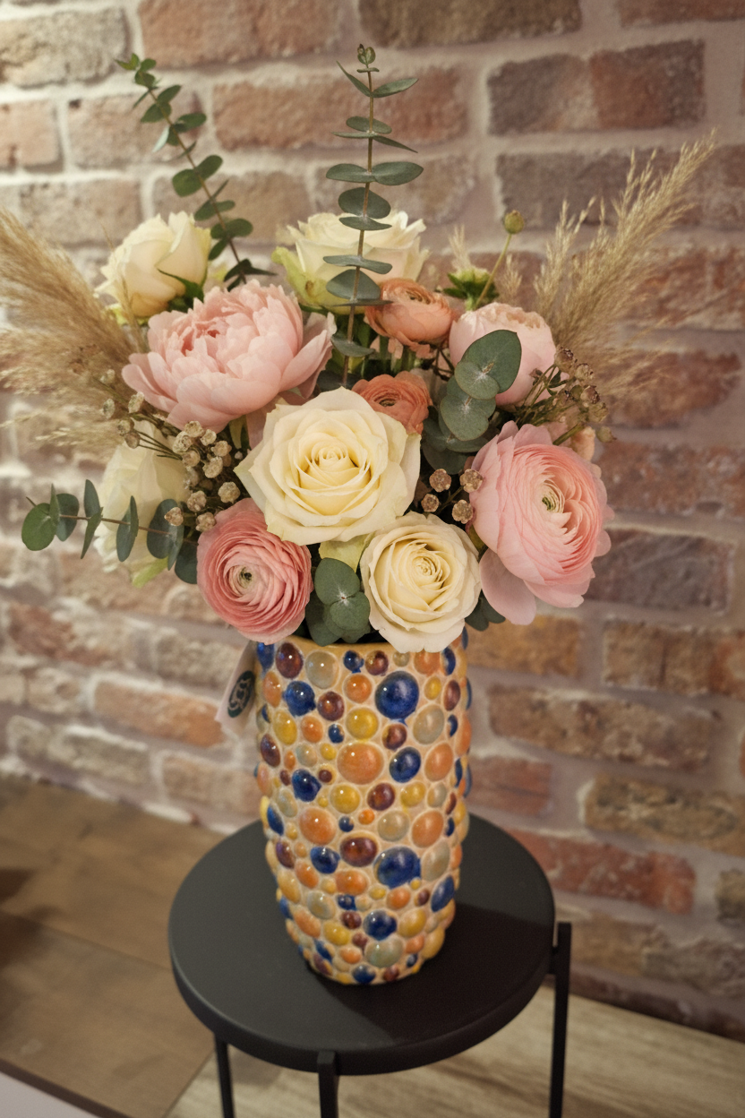 Bulle de Bloom M - bolvaas met seizoensbloemen