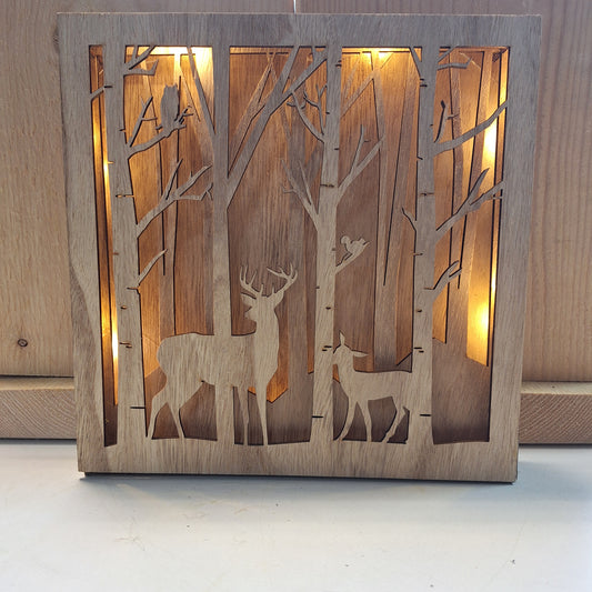 Kader hout landschap LED