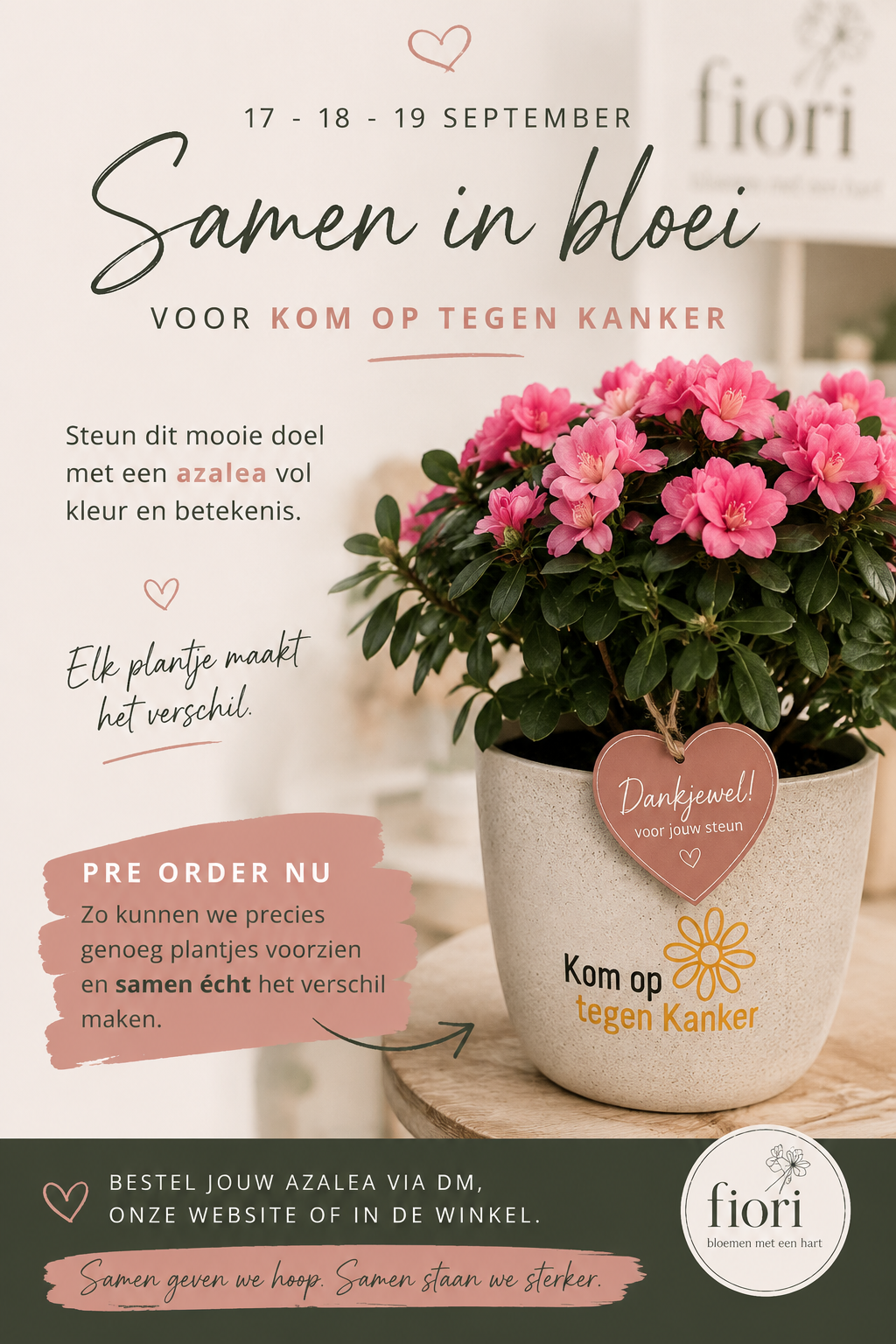 Azalea kom op tegen kanker dia 10,5cm