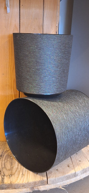 Linen pot black Large