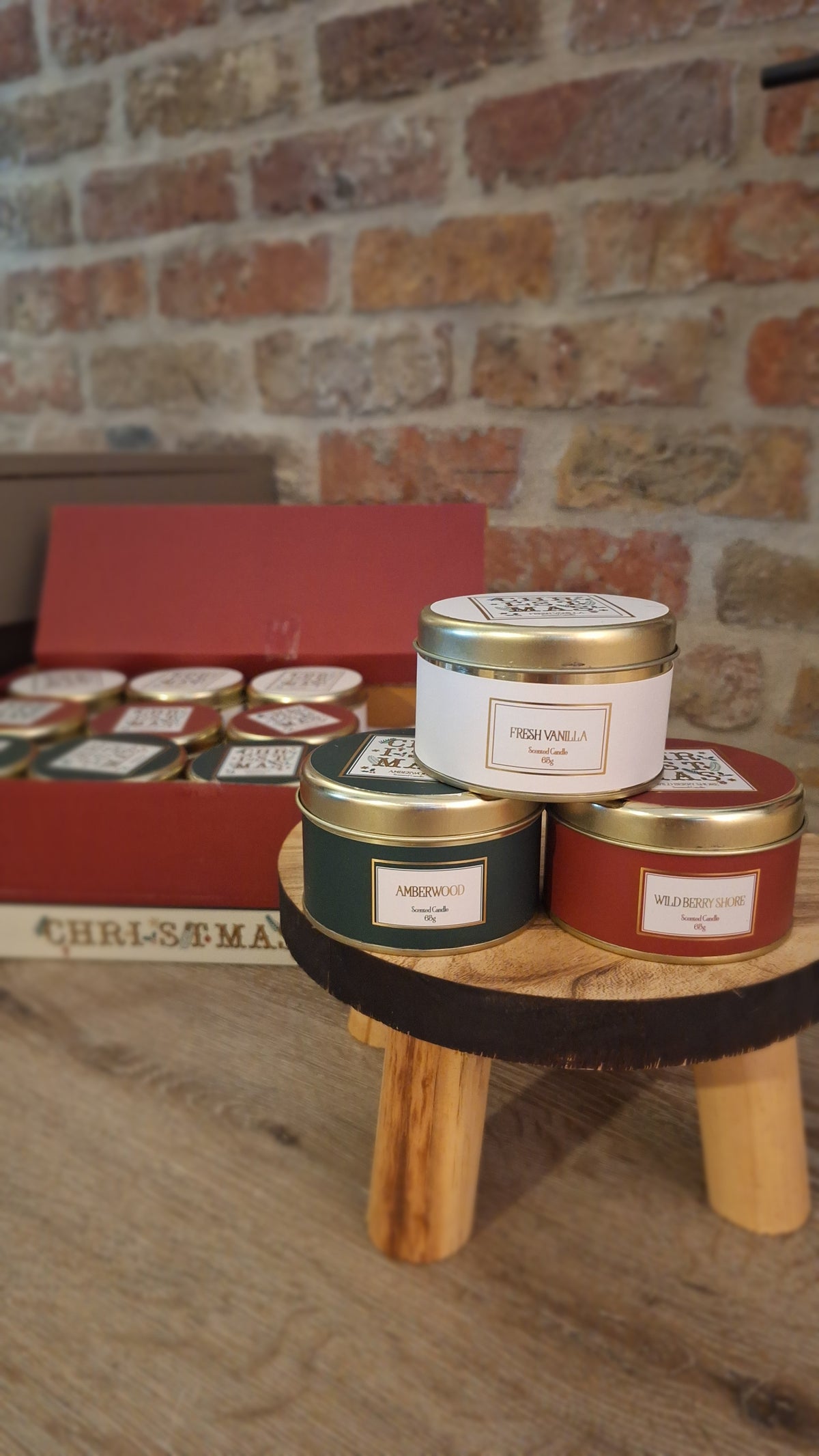 Geurkaars in blik Christmas