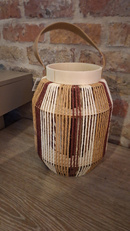 Windlicht rood sisal S