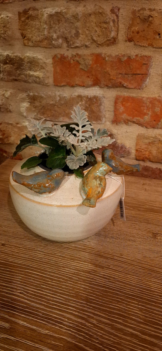 Vaasje / pot birds met plantje