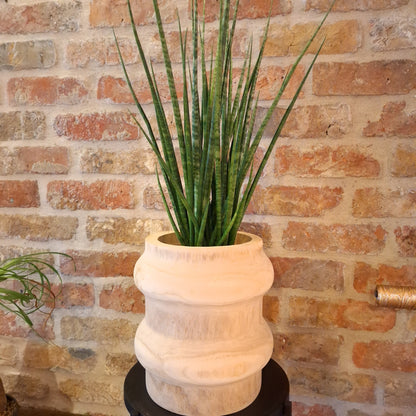 Teak planter Medium dia 17cm