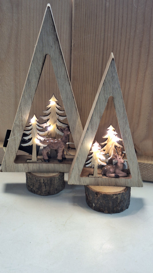 Landschap hout met LED