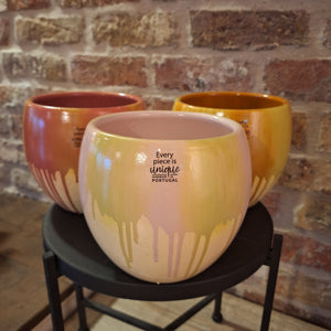 Pot paint Purple/Lime dia 13cm